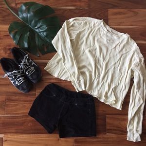 Brandy Melville pastel yellow thermal